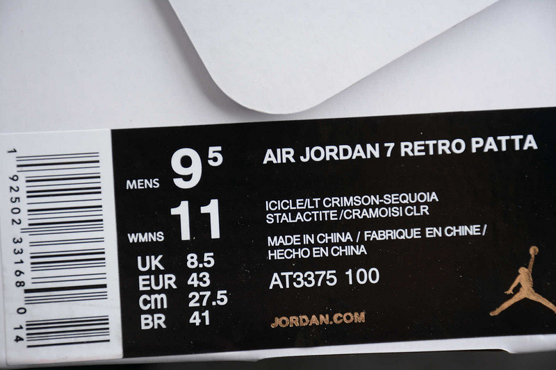 Patta x Air Jordan 7 “Icicle” AT3375-100