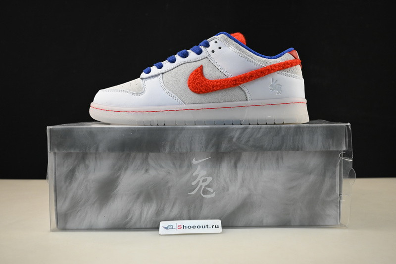 Nike Dunk Low Year of the Rabbit "White/Crimson-Varsity Royal" FD4203-161