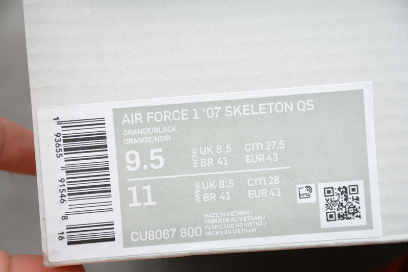 Nike Air Force 1 Skeleton CU8067-800