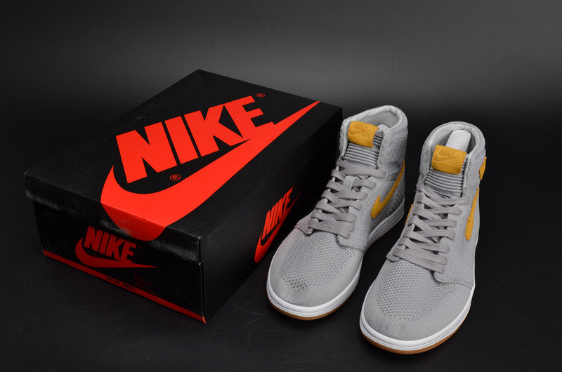 AIR JORDAN 1 FLYKNIT “WOLF GREY” mens 919704-025