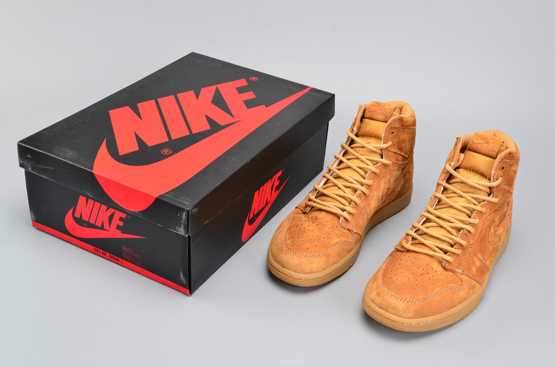 Air Jordan 1 Retro High OG “Wheat”  Golden Harvest/Elemental Gold mens 555088-710