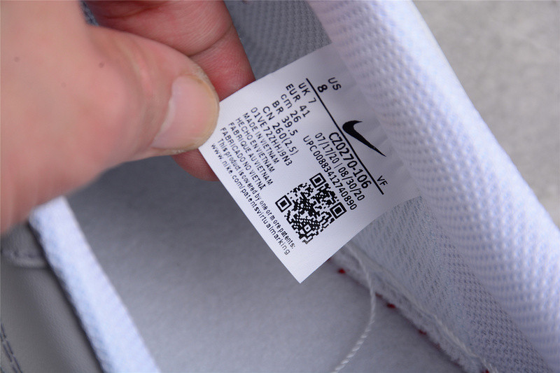 Nike Air Force 1 Low White Grey Gold (W)  CZ0270-106