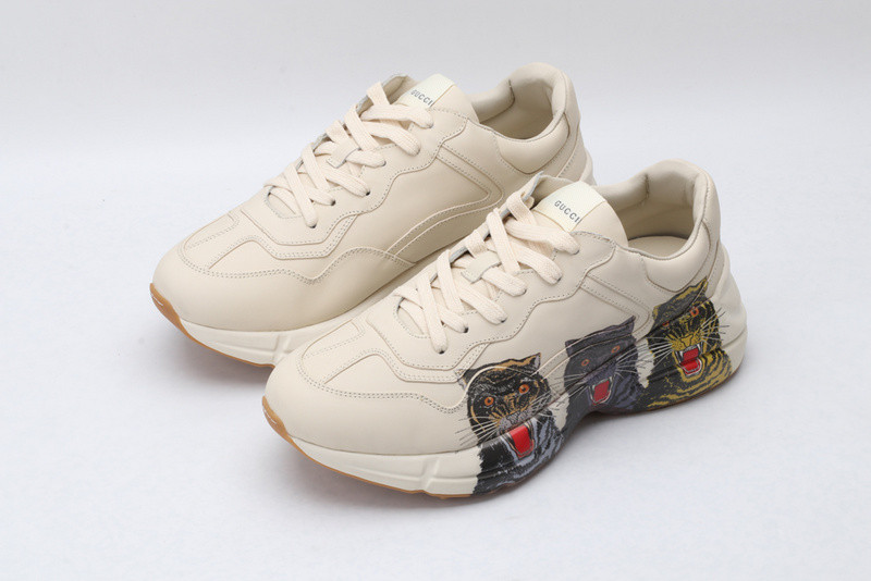 GC Rhyton Leather Sneaker With Tigers 576050 DRW00 9014