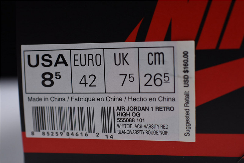 Air Jordan 1 Retro High OG "Chicago" 555088-101