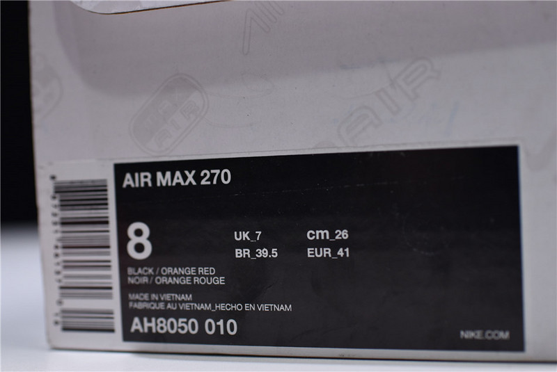 Nike Air Max 270  “Hot Punch” black AH8050-010