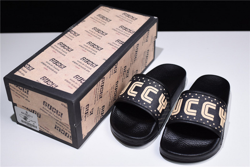 gc black s*p*e canvas G*u*iy print slide