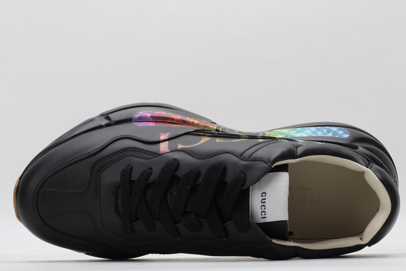 Rhyton Leather Sneaker With GC Logo 552851 DRW00 1000