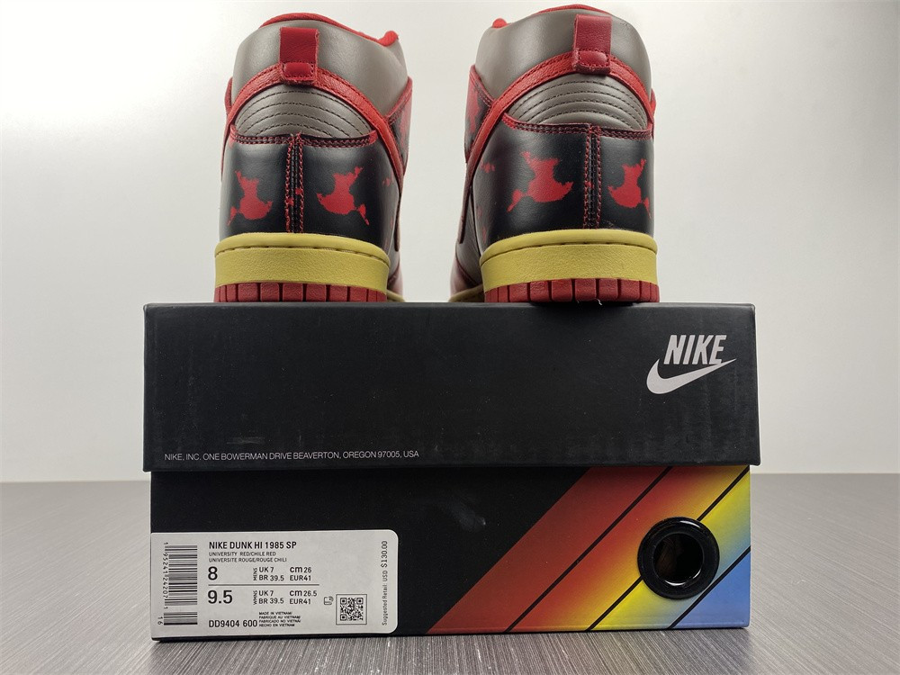 Nike Dunk High 1985 “Red Acid Wash” DD9404-600