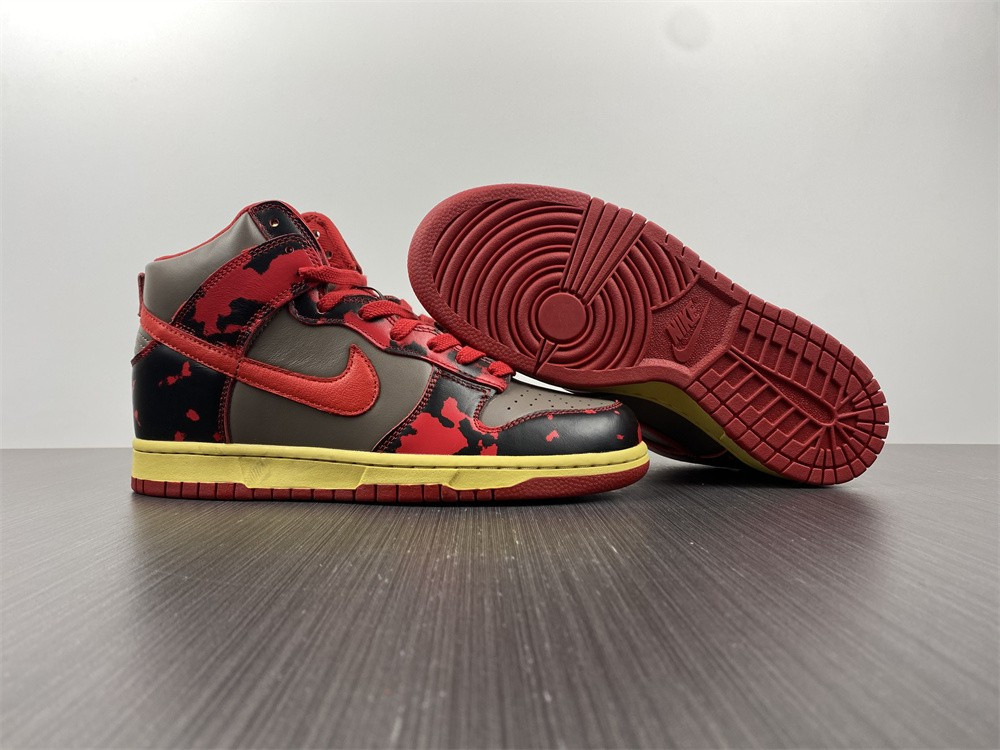 Nike Dunk High 1985 “Red Acid Wash” DD9404-600