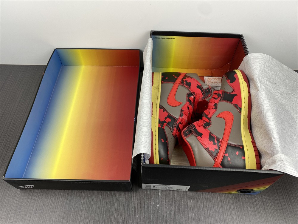 Nike Dunk High 1985 “Red Acid Wash” DD9404-600