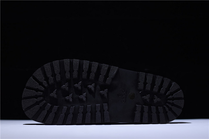 GC Leather SLIDE SANDAL black WITH GG LOGO