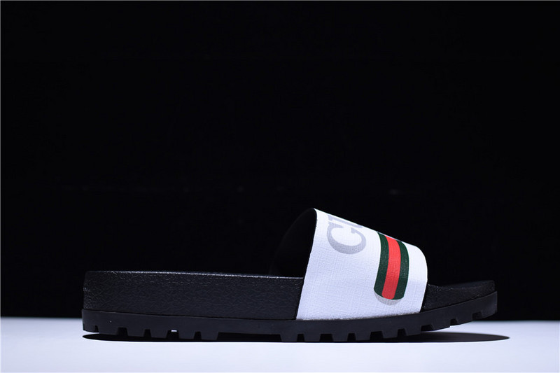 GC Leather SLIDE SANDAL black WITH GG LOGO