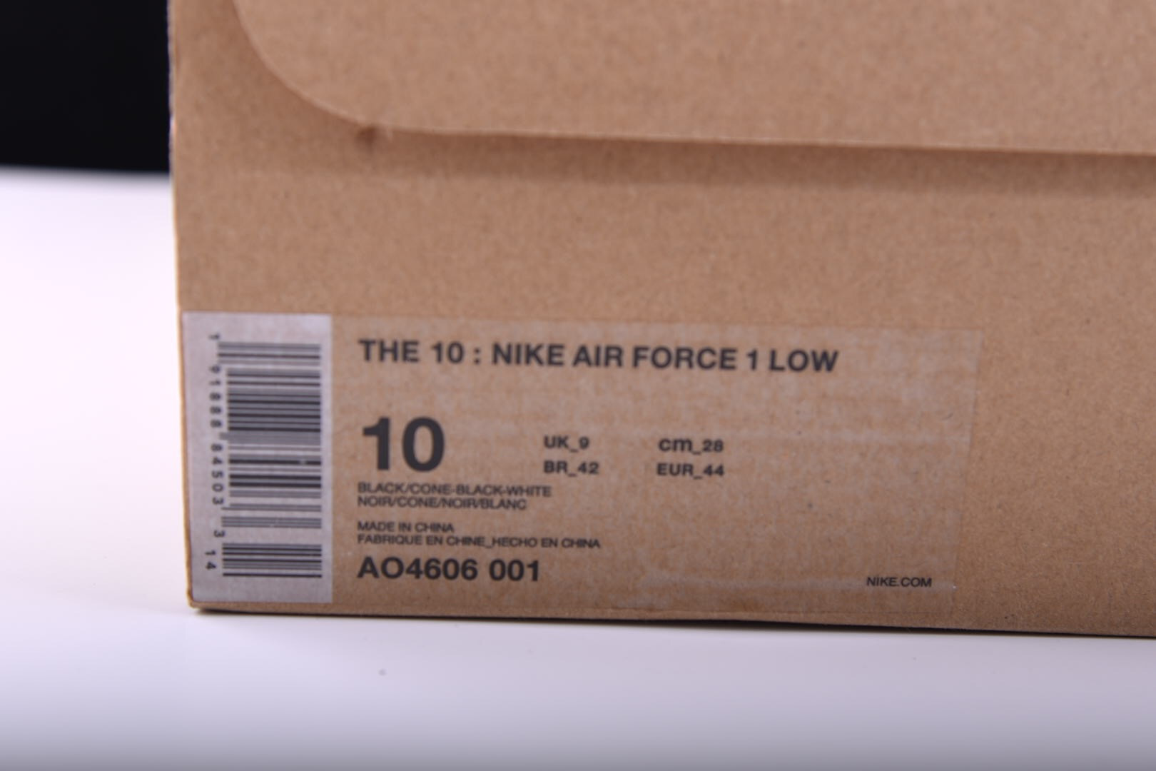 OFF White x Nike Air Force 1 Low Black AO4606-001