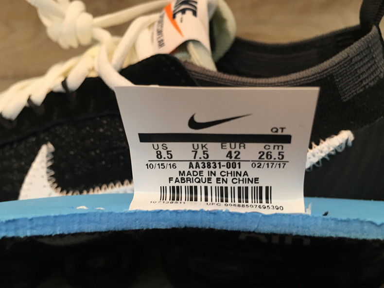 OF x Nike Air VaporMax Black White AA3831-001