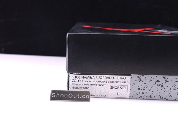 Travis Scott x Air Jordan 4 Retro Dark Mocha/Sail-Cool Grey-Red