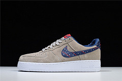 Nike Air Force 1 Low Moon Landing Particle Indigo Tan Blue Red AQ0556 200