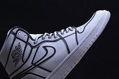 Nike Air Jordan 1 Retro “Comic 3D Pencil” White Hand-Painted MENS  AA4724-110