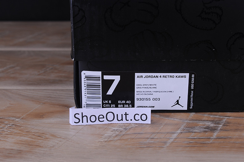 KAWS x Air Jordan 4 “Cool Grey” 930155-003