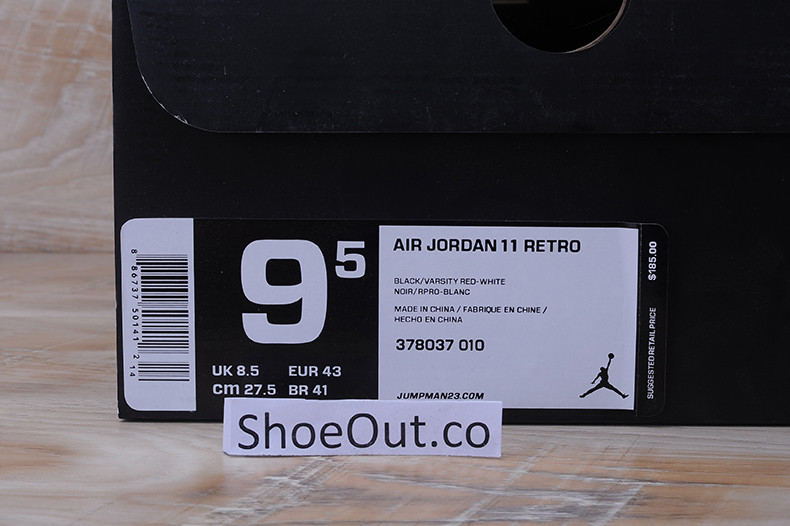 AIR JORDAN 11 RETRO (2012) Bred 378037-010