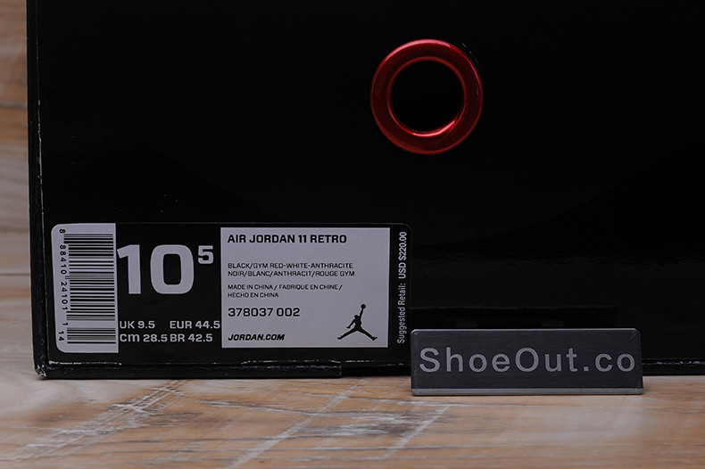 JORDAN 11 RETRO BP "72-10" black  mens  378037-002